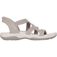 Skechers Womens Slip-Ins Reggae Slim Stretch Flex Taupe Vegan Sandals (Taupe, UK Footwear Size System, Adult, Women, Numeric, Medium, 6)