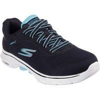 Skechers Women/'s Go 7-Cosmic Waves Athletic Walking Sneaker, Black/Turquoise, 9