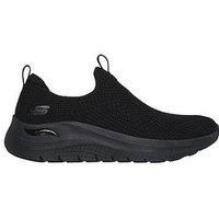 Skechers Arch Fit 2.0 Ombre Engineered Stretch Knit Slip-On Trainers - Black