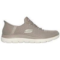 Skechers Women/'s Summits Classy Night Sneaker, Taupe, 7 UK