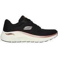 Skechers Women/'s ARCH FIT 2.0 GLOW The DISTANCE Sneaker, Black, 4 UK
