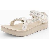 Teva Womens Midform Universal Studded Leather Sandals - Coconut/White Pepper - 4