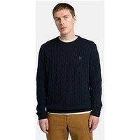 Timberland Phillips Brook Cable Knitted Jumper - Navy