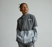 The North Face Boys On The Trail Full Zip Hooded Jacket, Smoked Pearl/High Rise, 14/16 Years