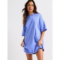 The North Face Women/'s S/S Essential Oversize Dress Virtual Blue XS