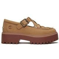 Timberland Stone Street Maryjane Buckle Shoes - Medium Beige