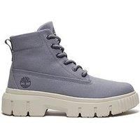 Timberland Greyfield Mid Lace Boot - Medium Purple Canvas