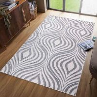 Metro Almando White/Grey Rug Silver;Silver Rectangle 160 x 230cm