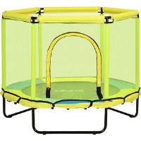 Freeport Park Ehlers 5’ Round Kid / Toddler Trampoline yellow 115.0 H x 140.0 W x 140.0 D cm