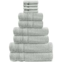 17 Stories Baljiwan 10 Piece Egyptian-Quality Cotton Bath Towel Bale - Luxury Zero Twist Cotton, Multi-Size Dove Grey Bath Sheet;Washcloth;Hand Towel;Bath Towel