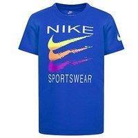 Nike Kids Boys Sportwear Swoosh S/S T-Shirt - Blue