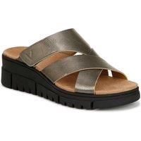 Vionic Women/'s Uptown Sunset Wedge Sandal, Gunmetal Metal Leather, 7 UK