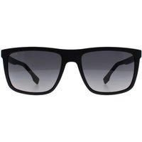 Hugo Boss Men's Rectangle Matte Black Dark Grey Gradient BOSS 1699/S