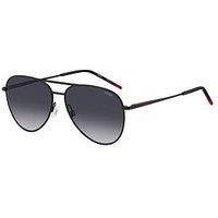 HUGO Men/'s Hg 1318/S Sunglasses, Matte Black, 59/14/145