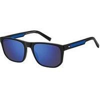 Tommy Hilfiger TH 2200/S Sunglasses Male Black Blue  55mm New 100% Authentic