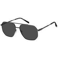 Tommy Hilfiger Grey Metal Rectangular Sunglasses