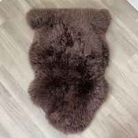 Canora Grey Clamart Chocolate Genuine Handmade Sheepskin Rug chocolate brown Novelty 95 x 65cm