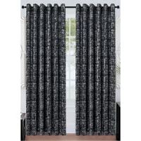 Latitude Run Chehabi Eyelet Blackout Thermal Curtain Black Width 168 x Drop 229 cm