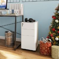 Inbox Zero Aloysia 3 Drawer Filing Cabinet White 61cm H X 30cm W X 45cm D
