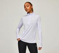 Under Armour Womens Tech Twist Half Zip T-Shirt - Purple - Size S