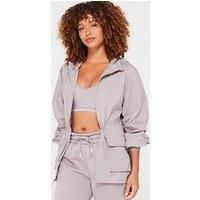 Under Armour Womens Training Crinkle Woven Jacket - Grey