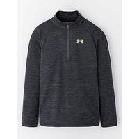 Under Armour Junior Tech Textured Half Zip T-Shirt - Grey - Size S/B