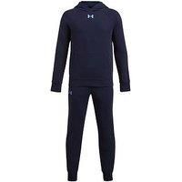 Under Armour Boys Training Rival Fleece Tracksuit - Navy