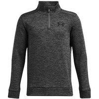 UA Armour Fleece 1/4 Zip - Castlerock / / Black - YXS