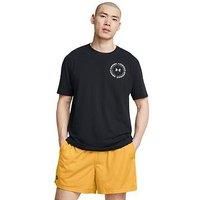 Under Armour Radial Wordmark 60/40S Short Sleeve T-Shirt S Black