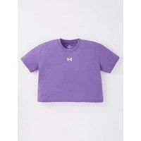 Under Armour Boys/' Sportstyle Crop T-Shirt, Lavish / / White, XL