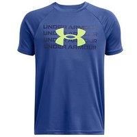 Under Armour Junior Wordmark Repeat T-Shirt - Blue - Size M/B