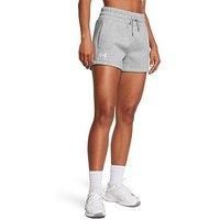 Under Armour Women'S Training Icon Fleece Boxer Shorts - Grey