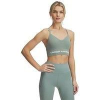 Under Armour - Womens Vanish Seamless Low Bra, Color Silica Green (348), Size: X-Small
