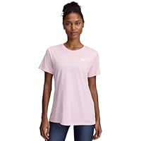 Under Armour Womens Women/'s UA Tech™ Twist Short Sleeve Tops, Prime Pink / / White, L