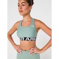 Under Armour Womens Training Heatgear Branded Midi Support Sports Bra - Green