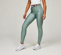 Under Armour Womens HeatGear Rib Legging - Green - Size M