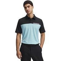 Under Armour Men'S Golf T2G Colour Block Polo Shirt - Black/Stream/White