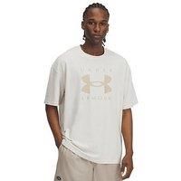 Under Armour Mens Training Heavyweight Oversized Branded T-Shirt - White