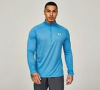 Under Armour Mens Training Tech Textured 1/2 Zip Top - Blue