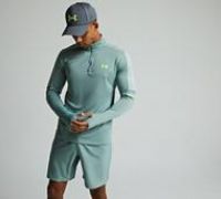 Under Armour Tech Utility Quarter Zip T-Shirt - Green - Size XS