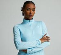 Under Armour Womens Tech Half Zip Top Stream/White 10