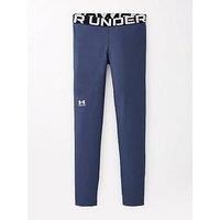 Under Armour Kids Heat Gear Leggings Junior Dnpr Grey/White 11-12 Years