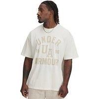 Under Armour Mens Training Heavyweight Varsity Oversized T-Shirt - Beige