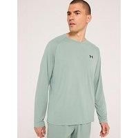 Under Armour Mens Ua Tech 2.0 Ls Gym Top Silica Green/Black M