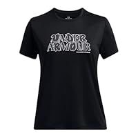 Under Armour Girl/'s UA Tech Wordmark SS Shirt Black