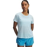 Under Armour Women Launch Camo Shortsleeve Running Clothing Running Jersey Blue/Stream - Blue XL