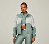 Under Armour Women/'s Ua Rival Woven Jacket Sweatshirt, (348) Silica Green / Hydro Green / Black, XS