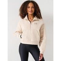 Under Armour Womens Training Icon Fleece Oversized 1/2 Zip - Green