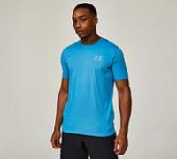 Under Armour Mens UA Left Chest Logo Short Sleeve Ether Blue/White L