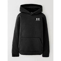 Under Armour Junior Boys Icon Fleece Taping Hoodie - Black